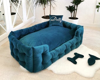 Dog bed, Large dog bed, Extra large dog bed, Velvet dog bed, Custom dog bed, Dog sofa, Pet bed, Luxury dog bed,