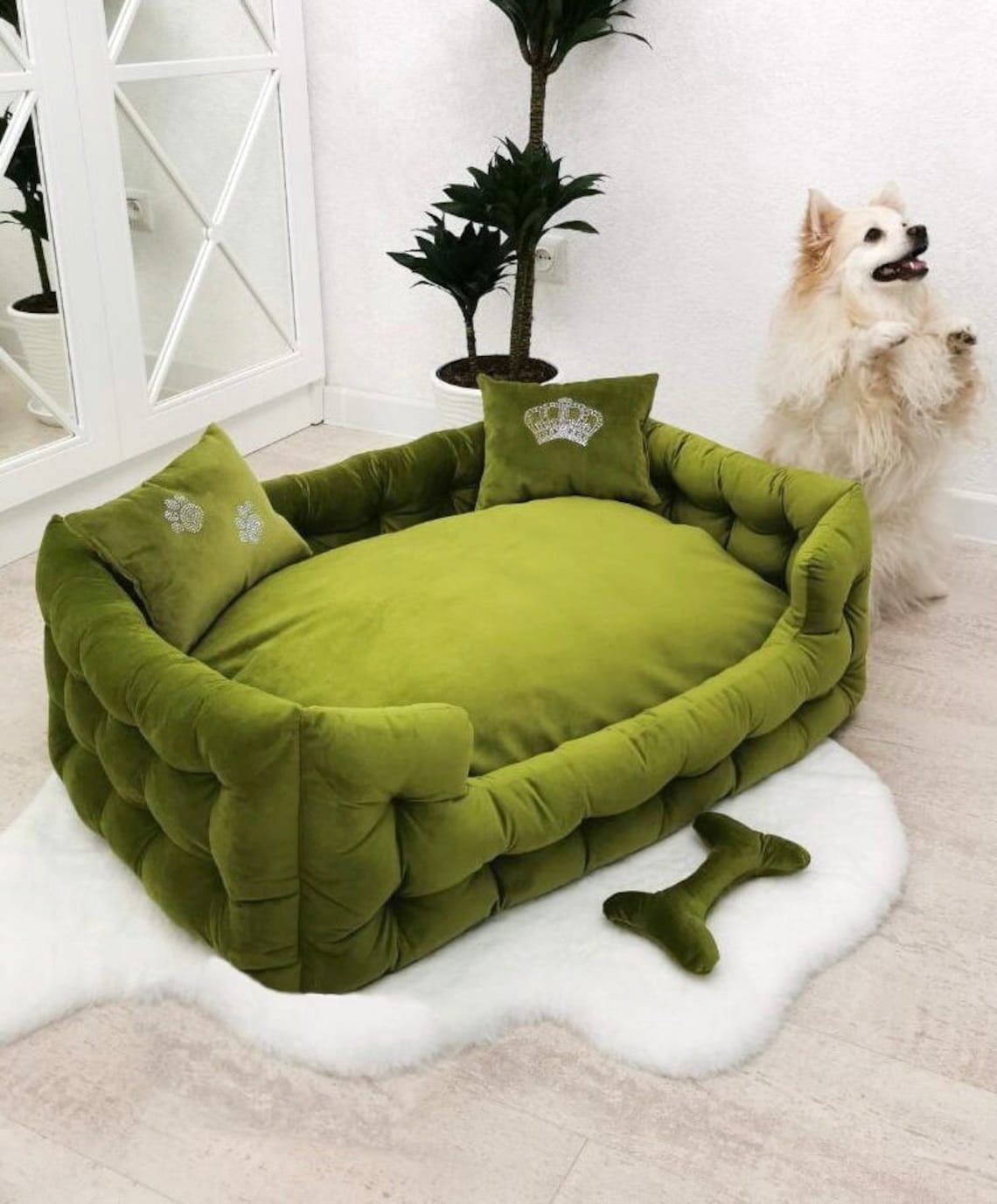 Dog Bed Large Dog Bed Extra Large Dog Bed Velvet Dog Bed Etsy