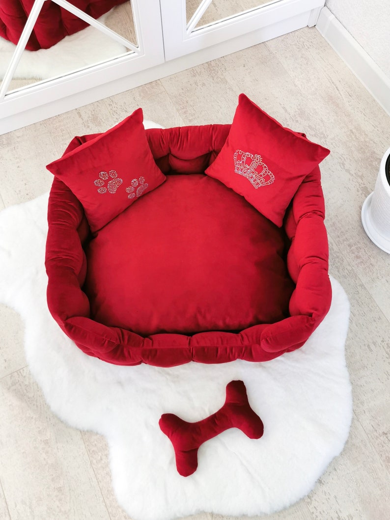 Dog Bed Large Dog Bed Extra Large Dog Bed Velvet Dog Bed Etsy