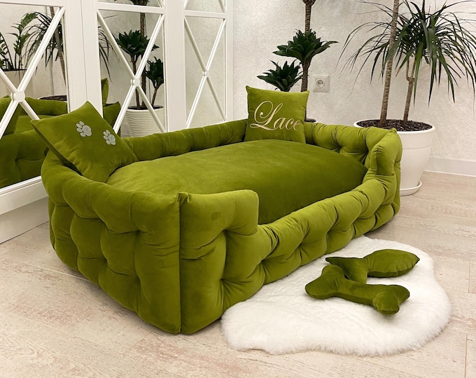 Dog bed, Large dog bed, Extra large dog bed, Velvet dog bed, Custom dog bed, Dog sofa, Pet bed, Luxury dog bed,