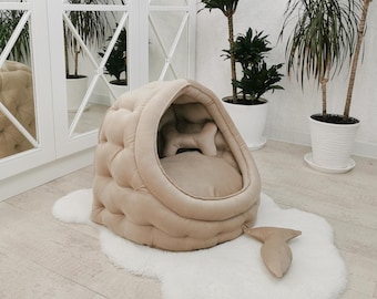 Luxury Pet Sofa Bed – Soft Velvet Dog & Cat Couch | Anti-Claw, Washable, Elegant Design