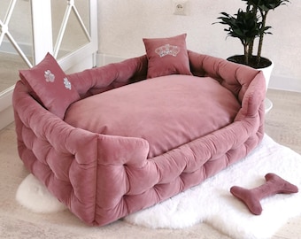 Dog bed, Large dog bed, Extra large dog bed, Velvet dog bed, Custom dog bed, Dog sofa, Pet bed, Luxury dog bed,