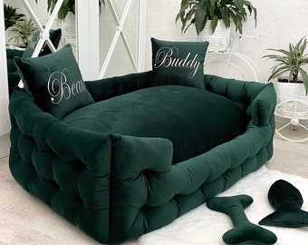 Dog bed, Large dog bed, Extra large dog bed, Velvet dog bed, Custom dog bed, Dog sofa, Pet bed, Luxury dog bed,