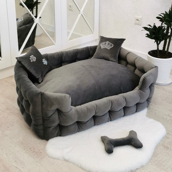 Dog bed, Large dog bed, Extra large dog bed, Velvet dog bed, Custom dog bed, Dog sofa, Pet bed, Luxury dog bed,