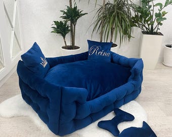 Sofa for large dogs in gray with personalisation, Pet beds, Dog sofa,  dog bed furniture, Extra large dog beds, custom dog bed