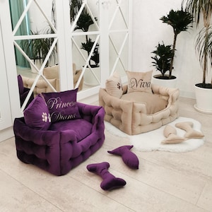 Beautiful Dog bed, Custom dog bed, Dog sofa, Pet bed, Luxury dog bed, dog bed small and large dog, pet beds elevated dog bed, cat bed