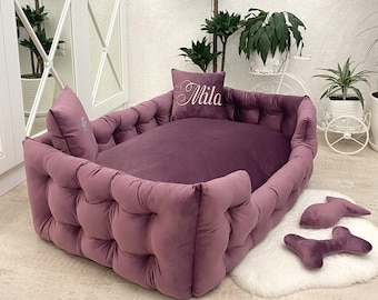 Dog bed, Large dog bed, Extra large dog bed, Velvet dog bed, Custom dog bed, Dog sofa, Pet bed, Luxury dog bed,