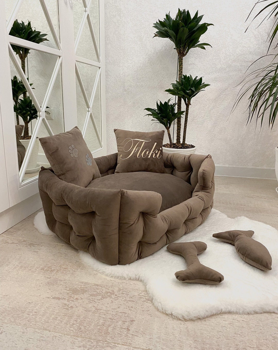 Dog Bed, Large Dog Bed, Extra Large Dog Bed, Velvet Dog Bed, Custom Dog