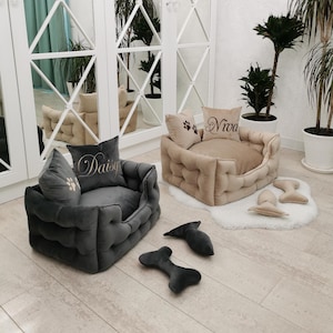 Beautiful Dog bed, Custom dog bed, Dog sofa, Pet bed, Luxury dog bed, dog bed small and large dog, pet beds elevated dog bed, cat bed