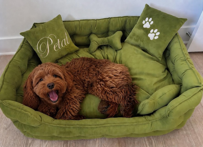Dog bed, Large dog bed, Extra large dog bed, Velvet dog bed, Custom dog bed, Dog sofa, Pet bed, Luxury dog bed, image 3