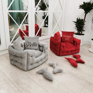 Personalized Dog bed, 24 colours, 6 sizes|Large dog bed, Extra large dog bed, Velvet dog bed,  dog bed, Luxury Dog sofa, Pet bed,Dog mom gif