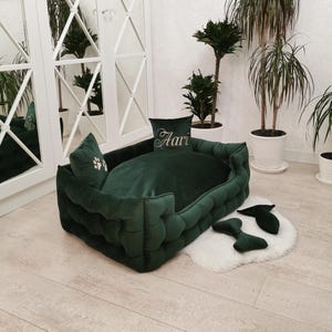 Chew-proof Dog bed for large and small dogs, Extra large dog bed, Velvet dog bed, Custom dog bed, Dog sofa, Pet bed, Luxury pet bed