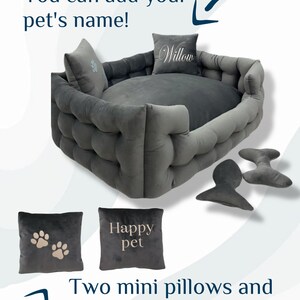 Dog bed, Large dog bed, Extra large dog bed, Velvet dog bed, Custom dog bed, Dog sofa, Pet bed, Luxury dog bed, image 2