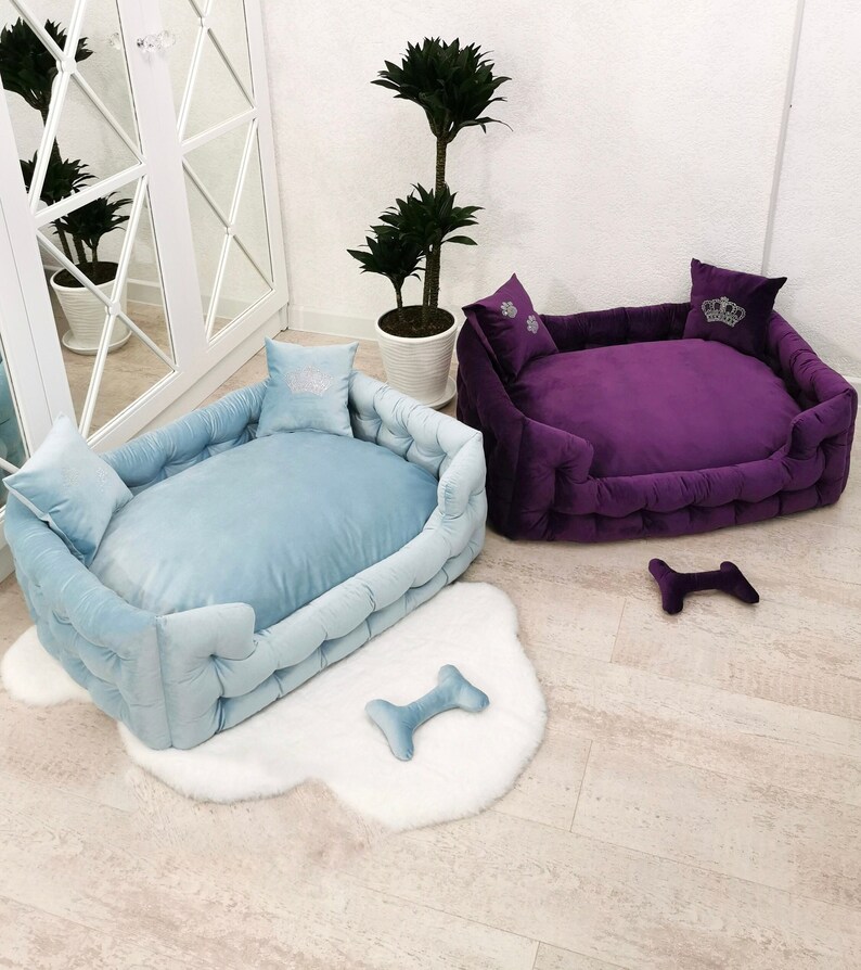 Dog Bed Large Dog Bed Extra Large Dog Bed Velvet Dog Bed Etsy