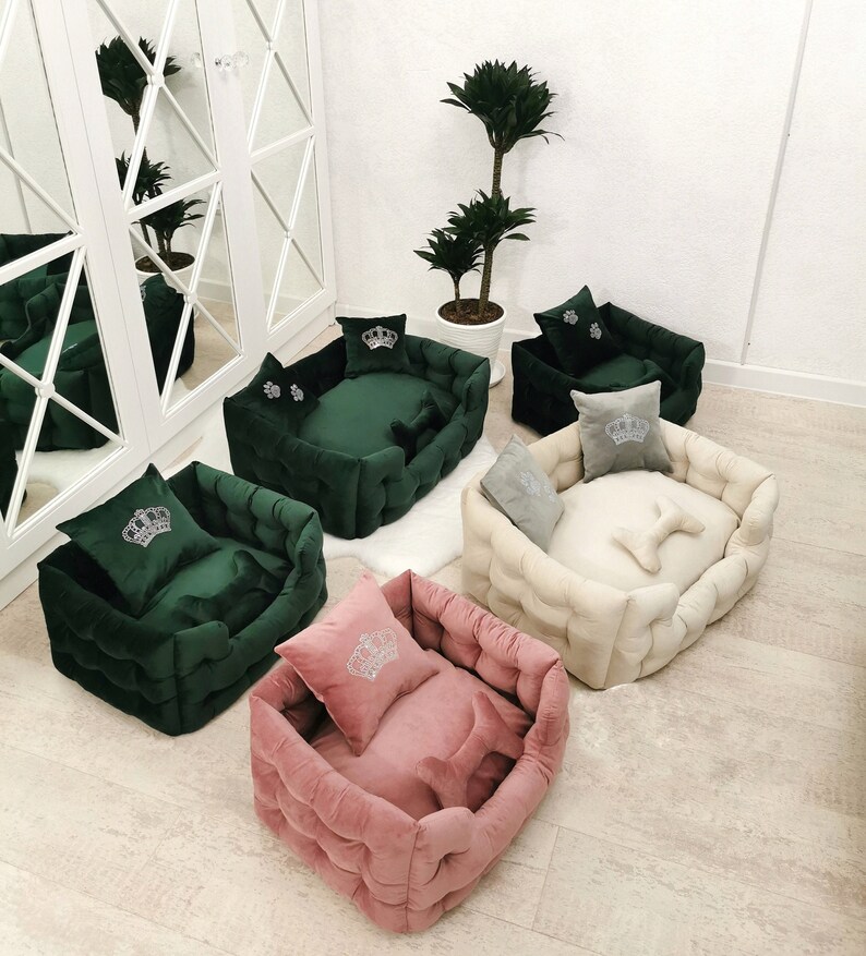 Dog Bed Large Dog Bed Extra Large Dog Bed Velvet Dog Bed Etsy