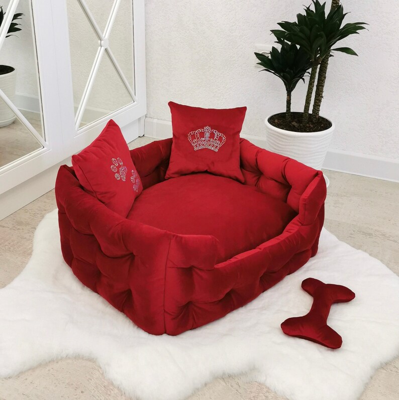 Dog Bed Large Dog Bed Extra Large Dog Bed Velvet Dog Bed Etsy