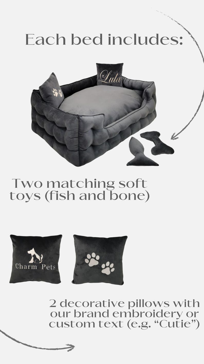 Dog bed, Large dog bed, Extra large dog bed, Velvet dog bed, Custom dog bed, Dog sofa, Pet bed, Luxury dog bed, image 2