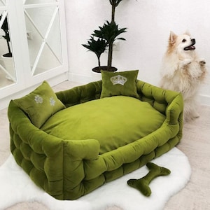 Dog Bed, Large Dog Bed, Extra Large Dog Bed, Velvet Dog Bed, Custom Dog