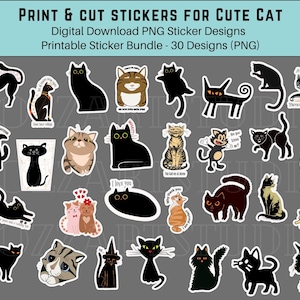 Cute cat lover stickers PNG stickers