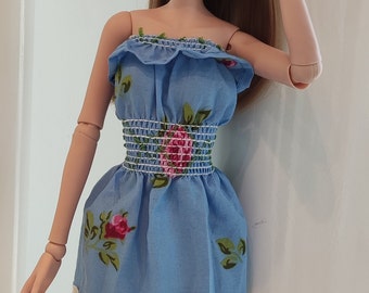 Pretty blue dress for Smart Doll and dollfie dream