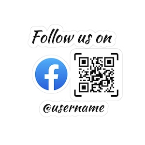 Follow us on Social - Facebook, Instagram, TikTok, Snapchat- Kiss-Cut Stickers - Strong glue - Custom Design