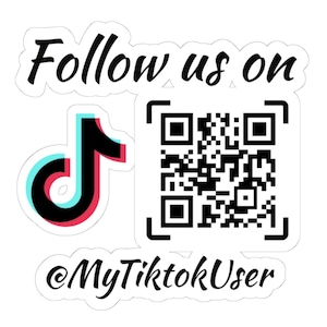 Custom Social Media QR Code Stickers, Business Marketing