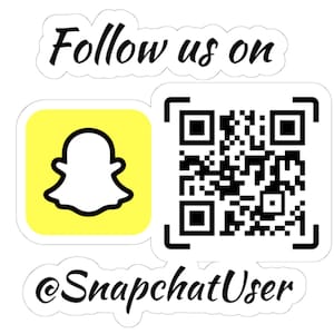 Follow us on Snapchat - Facebook, Instagram, TikTok- Kiss-Cut Stickers - Strong glue - Custom Design