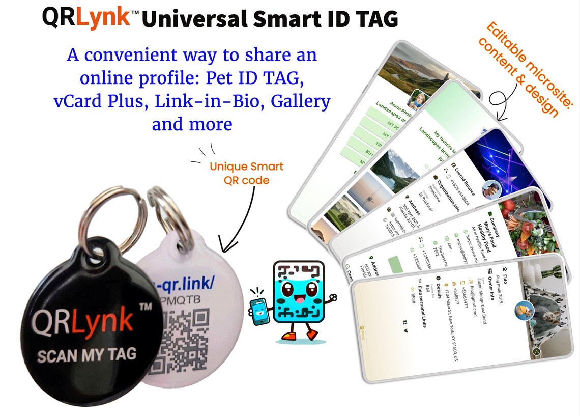 Custom Pet Tag With QR Code Pet Tags dog Tag With QR Etsy