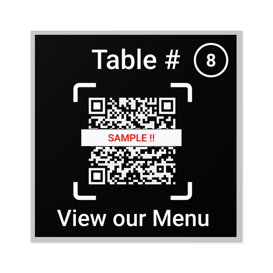 QR to View Our Menu Custom QR Stickers Perfect for Restaurants, Bar ...