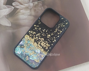 Handgjort iPhone-skal med äkta abalone-skal: Skimrande skyddande skal