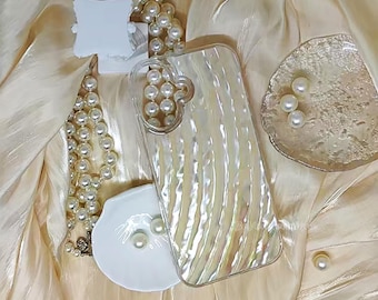 Naturligt abalone-skal för iPhone: Skimrande skyddande skal