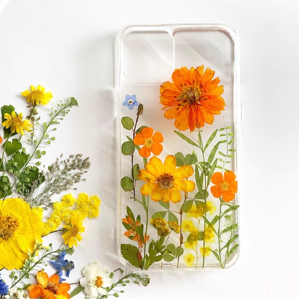 Pressed Real Flower iPhone Case for iPhone 15 14 13 12 11 Pro Max | iPhone 13 Case | iPhone 14 Case | iPhone 13 Pro Max Case