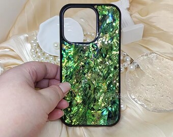 Abalone Seashell iPhone Case: Natural Bling Phone Cover