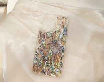 Natural Abalone Shell iPhone Case: Shimmering Protective Cover