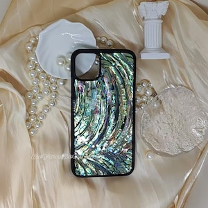 Handmade Real Abalone Seashell iPhone Case: Shimmering Protective Cover