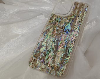 Natural Abalone Shell iPhone Case: Mother of Pearl Design