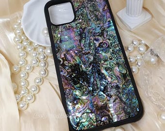 iPhone-skal med äkta abalone-skal: Pärlemordesign