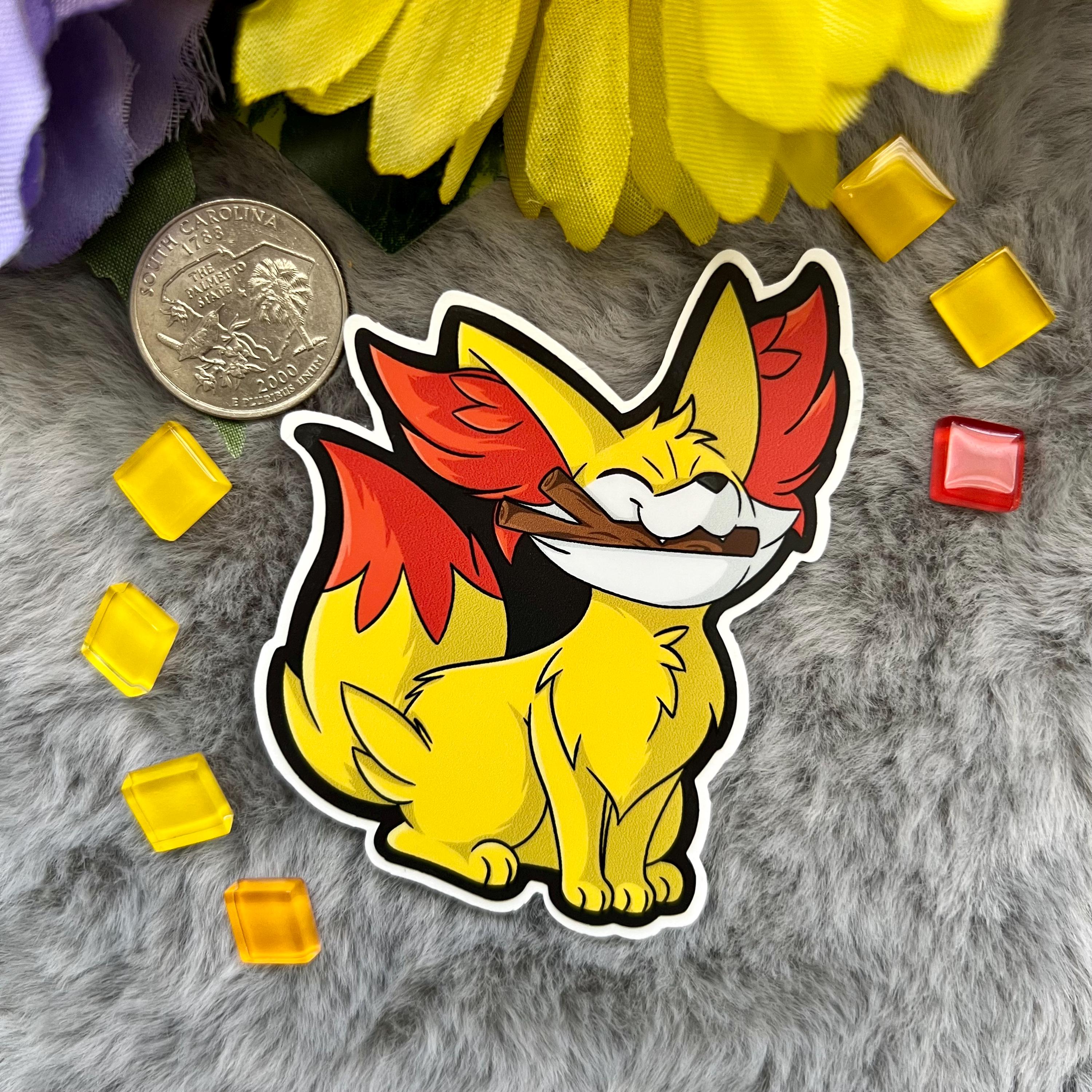 Delphox Sticker Fennekin Braixen & Delphox Stickers - Etsy
