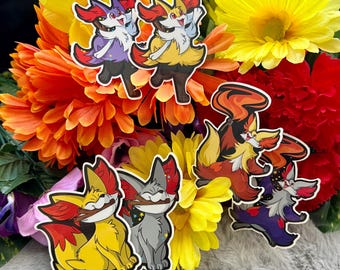 Naklejki Fennekin Braixen i Delphox