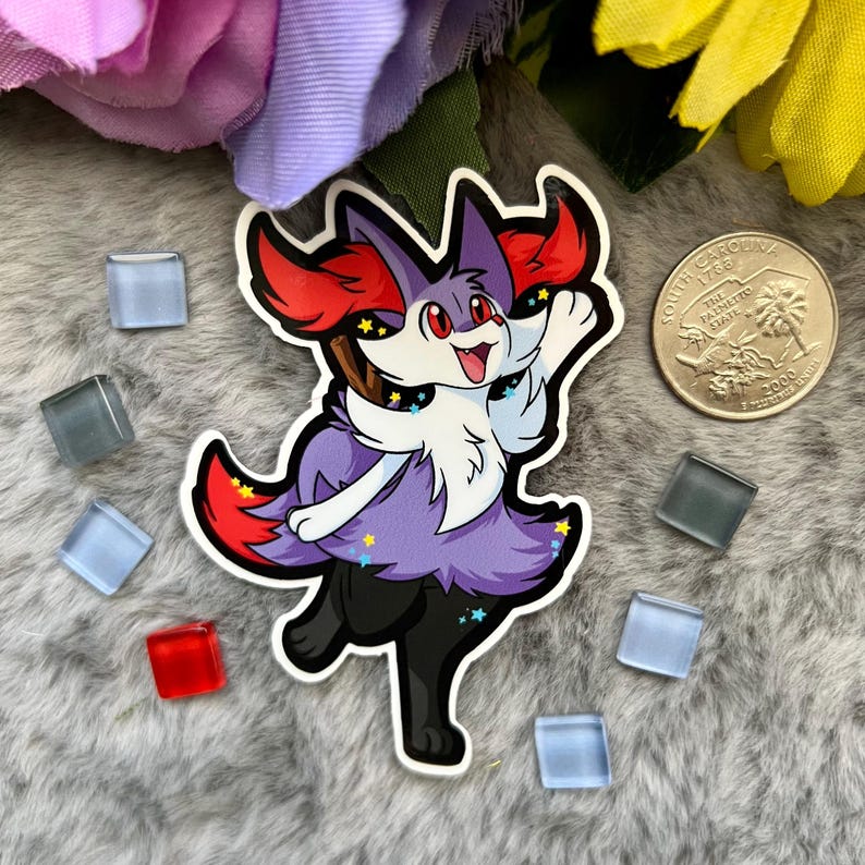 Delphox Sticker Fennekin Braixen & Delphox Stickers - Etsy