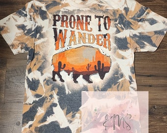 Rindsleder gebleichter Büffel anfällig für Wander-T-Shirt