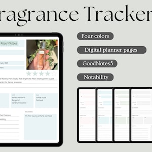 Fragrance Trackers | Digital Planner Pages for Organization - GoodNotes5, GoodNotes6, Notability