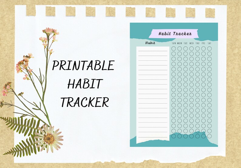 Downloadable Habit Tracker, Habit Tracker for 2023, Track Your Goals