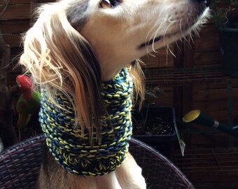 Tricolor blue - Snood for dog wool