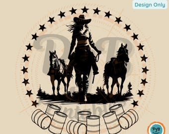 Barrel racing SVG western cowgirl PNG Cricut cowboy rodeo png horse rider svg equestrian gift ideas for barrel racer clipart country western