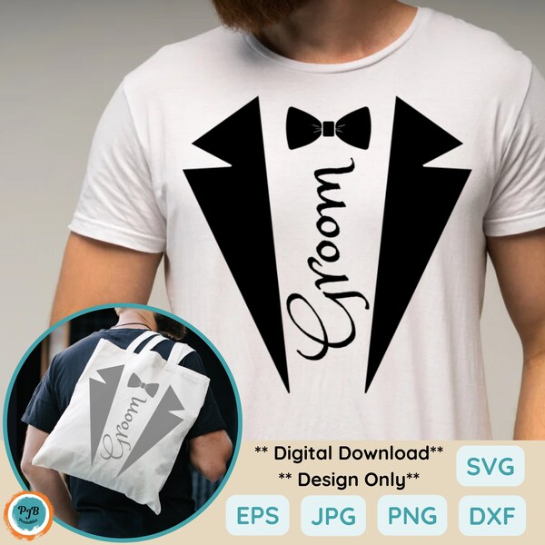 The Groom SVG wedding groom PNG files for sublimation for glass mugs svg for cricut wedding gift groom suit svg bow tie dxf eps bride groom