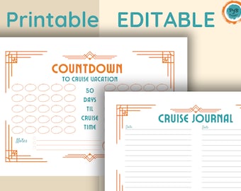 Cruise planner editable travel planner cruise journal cruise ship gift planner cruising vacation journal cruise travel diary trip journal
