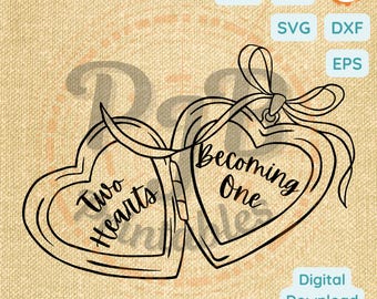 Love Image SVG Double hearts svg coquette wedding hearts PNG Cricut couples sublimation anniversary hearts wedding engagement locket gift