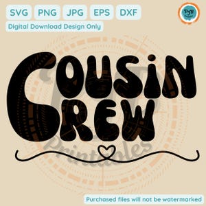 Retro SVG cousin squad shirt svg design PNG Christmas SVG cousin crew png family tshirt design cousin sayings sublimation svg for Cricut png