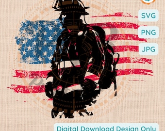 Firefighter SVG firefigher flag svg American firefighter gift ideas first responder PNG Cricut project svg fire service gifts fire dept svg